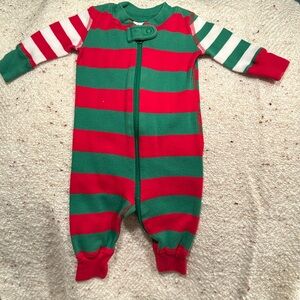EUC Hanna Andersson Christmas Long Sleeved Onesie